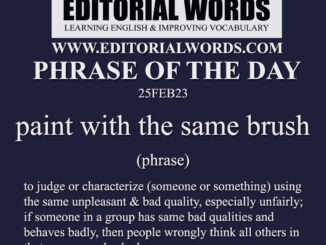 Phrase of the Day (paint with the same brush)-25FEB23