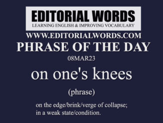 Phrase of the Day (on one's knees)-08MAR23