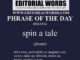 Phrase of the Day (spin a tale)-08MAR24