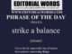 Phrase of the Day (strike a balance)-15MAR24