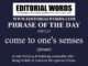 Phrase of the Day (come to one's senses)-10JUL25