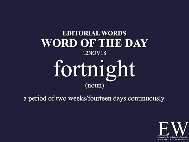 Word of the Day-12NOV18 - Editorial Words