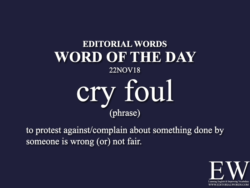 Word of the Day-22NOV18 - Editorial Words