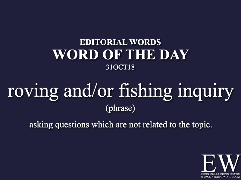 Word of the Day-31OCT18 - Editorial Words