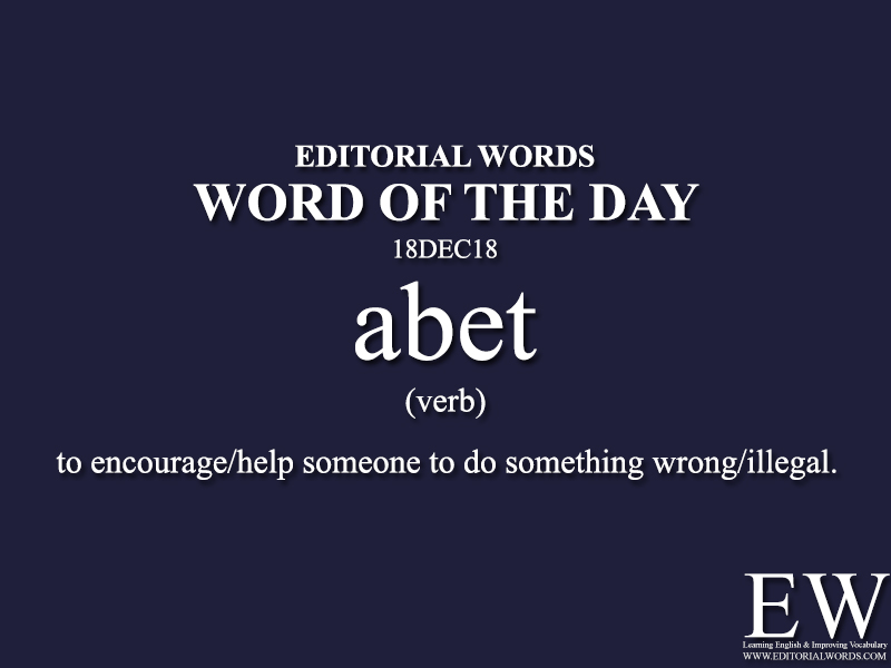  Word of the Day-18DEC18-Editorial Words