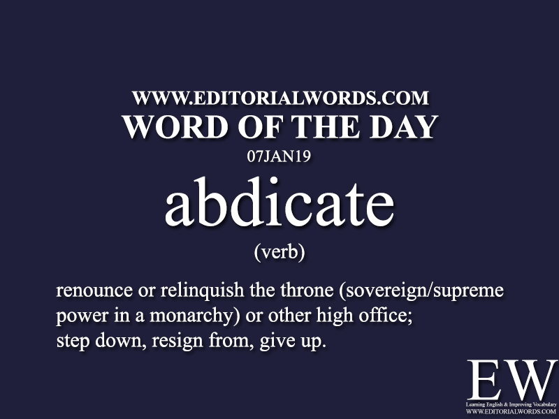 Word of the Day-07JAN19-Editorial Words