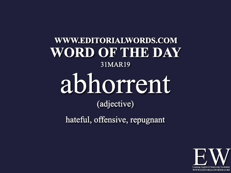 Word of the Day-31MAR19-Editorial Words