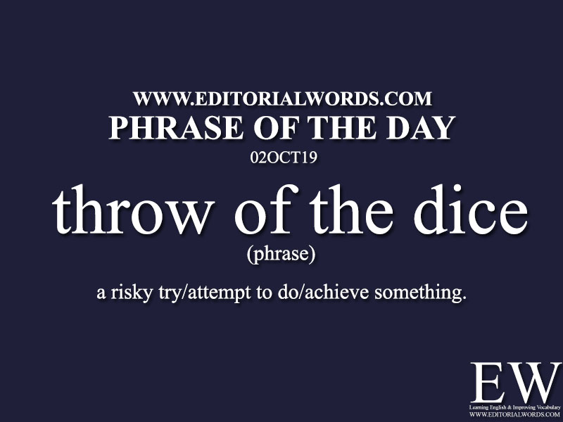 Phrase of the Day-02OCT19-Editorial Words