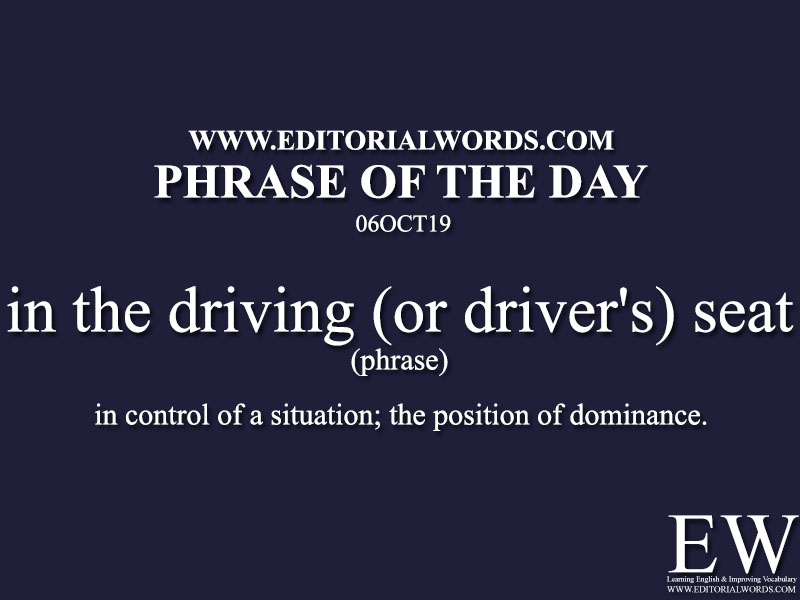 Phrase of the Day-06OCT19-Editorial Words