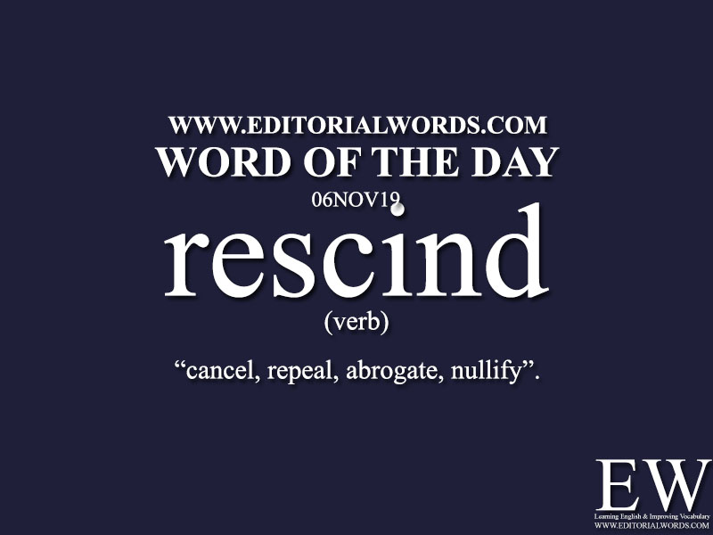 Word of the Day-06NOV19-Editorial Words