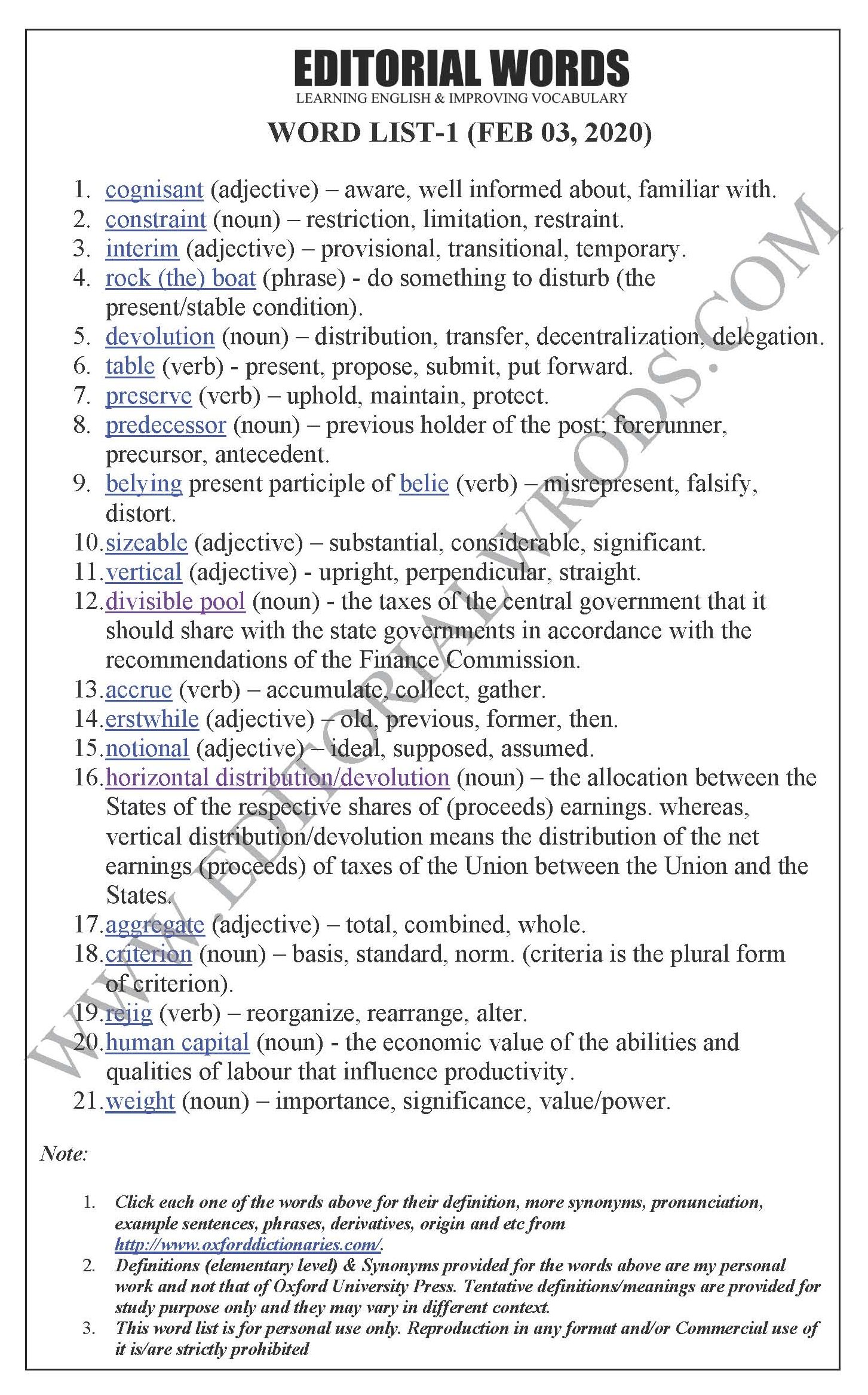 The Hindu Editorial (Cognisant of constraints) - Feb 03, 2020