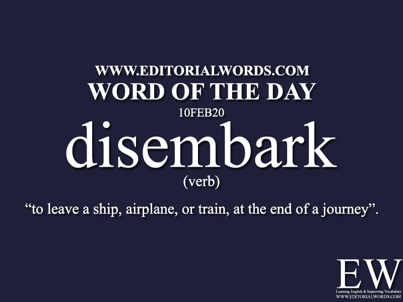Word of the Day (disembark)-10FEB20