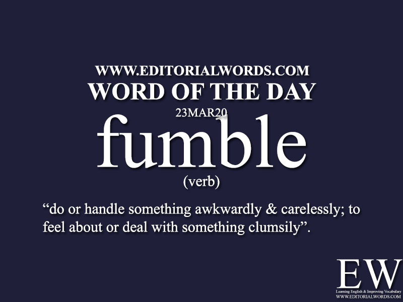 Word of the Day (fumble)-23MAR20
