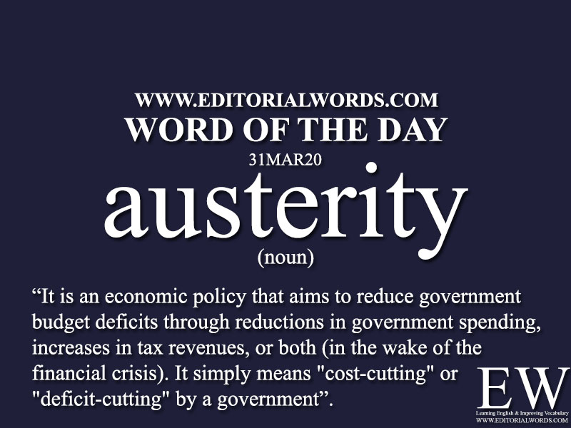 Word of the Day (austerity)-31MAR20