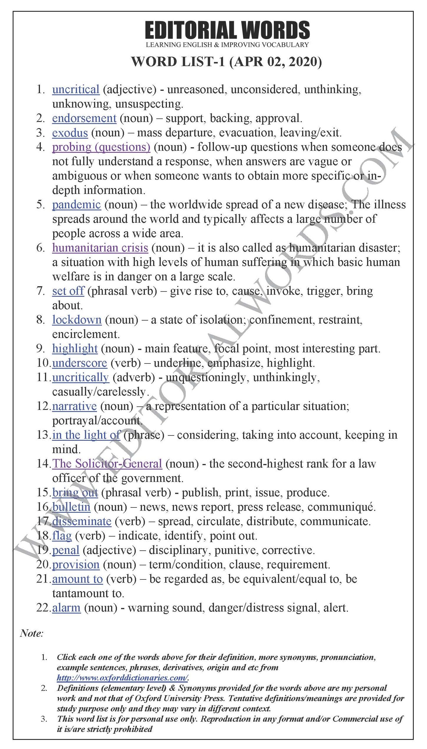 The Hindu Editorial (Uncritical endorsement) - Apr 02, 2020