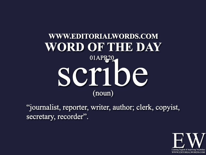 Word of the Day (scribe)-01APR20