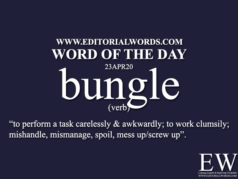 Word of the Day (bungle)-23APR20