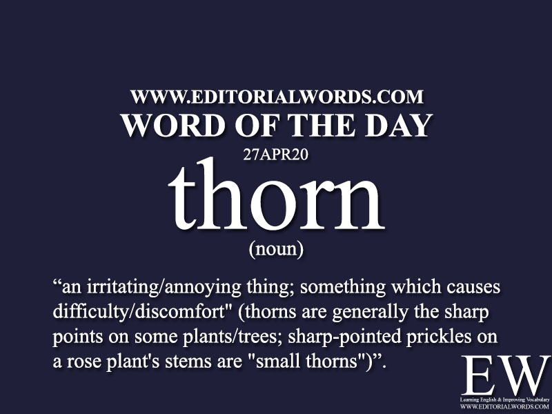 Word of the Day (thorn)-27APR20