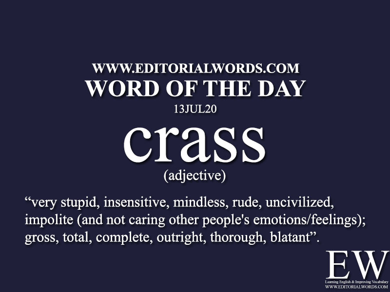 Word of the Day (crass)-13JUL20