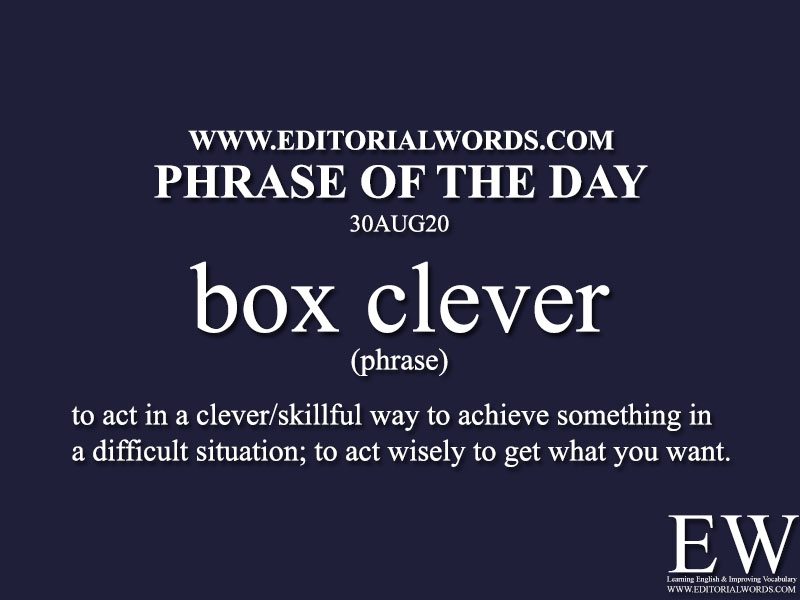 Phrase of the Day (box clever)-30AUG20