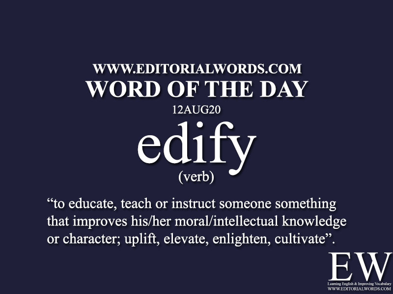 Word of the Day (edify)-12AUG20