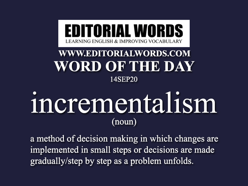 Word of the Day (incrementalism)-14SEP20