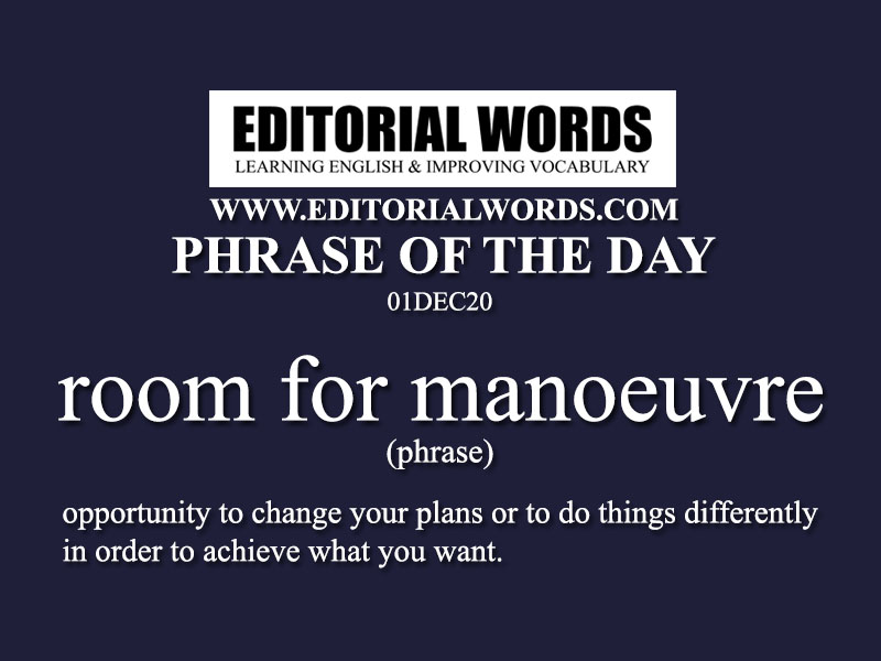 Phrase of the Day (room for manoeuvre)-01DEC20