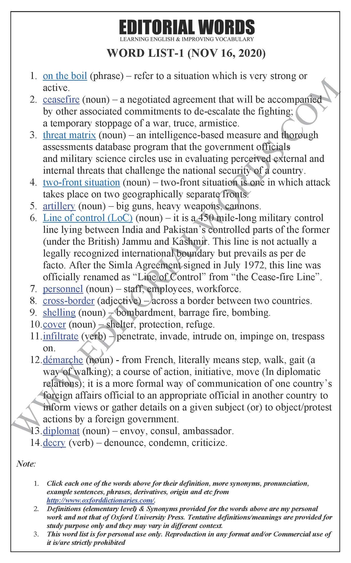 The Hindu Editorial (Border on the boil) – Nov 16, 2020