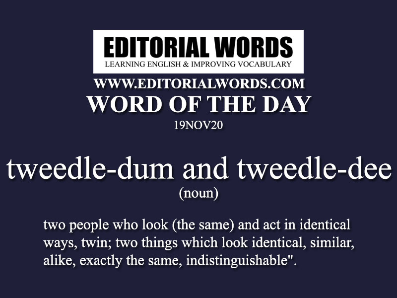 Word of the Day (tweedle-dum and tweedle-dee)-19NOV20