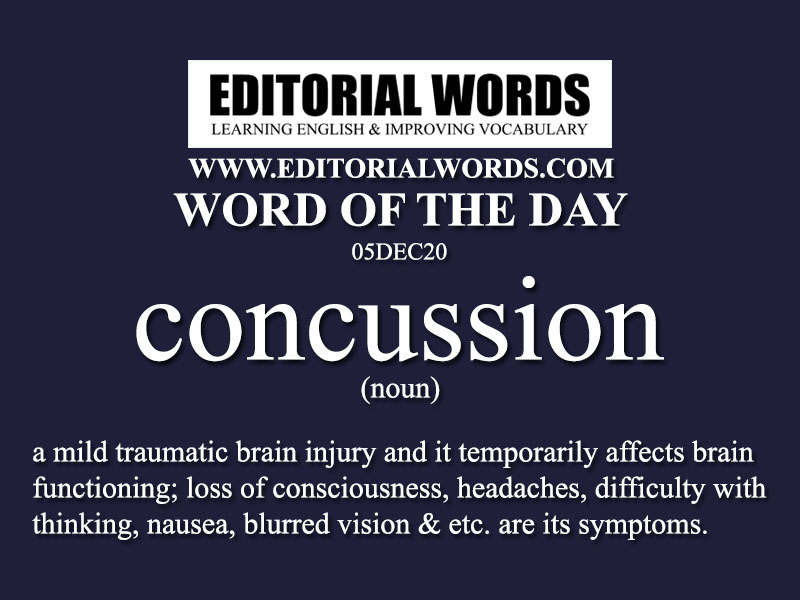 Word of the Day (concussion)-05DEC20