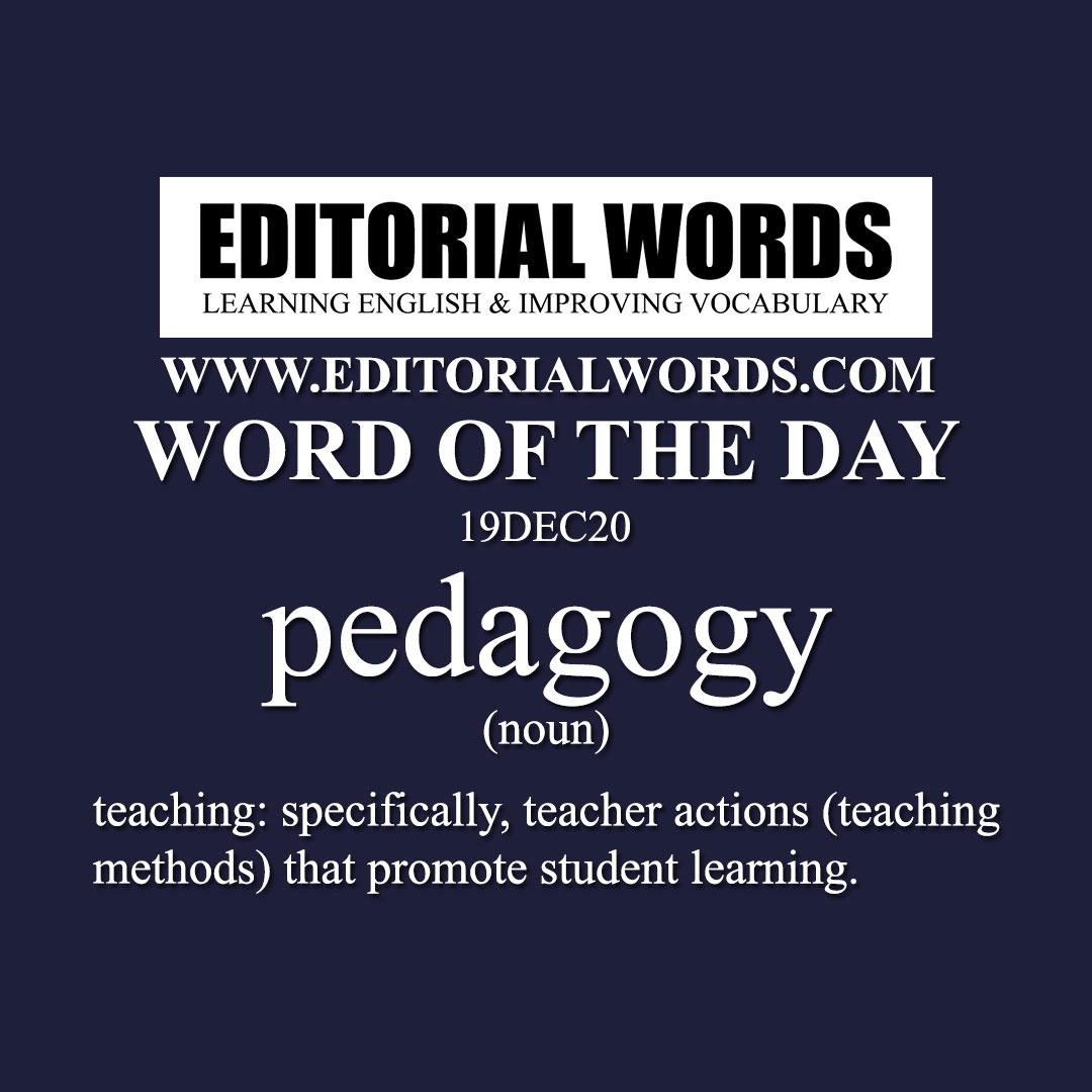 Word of the Day (pedagogy)-19DEC20