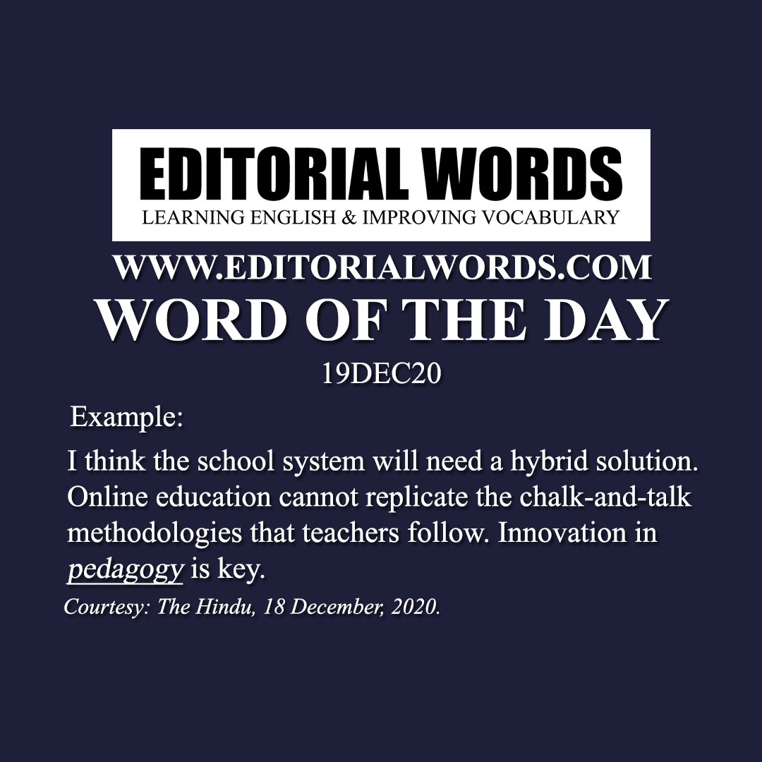 Word of the Day (pedagogy)-19DEC20