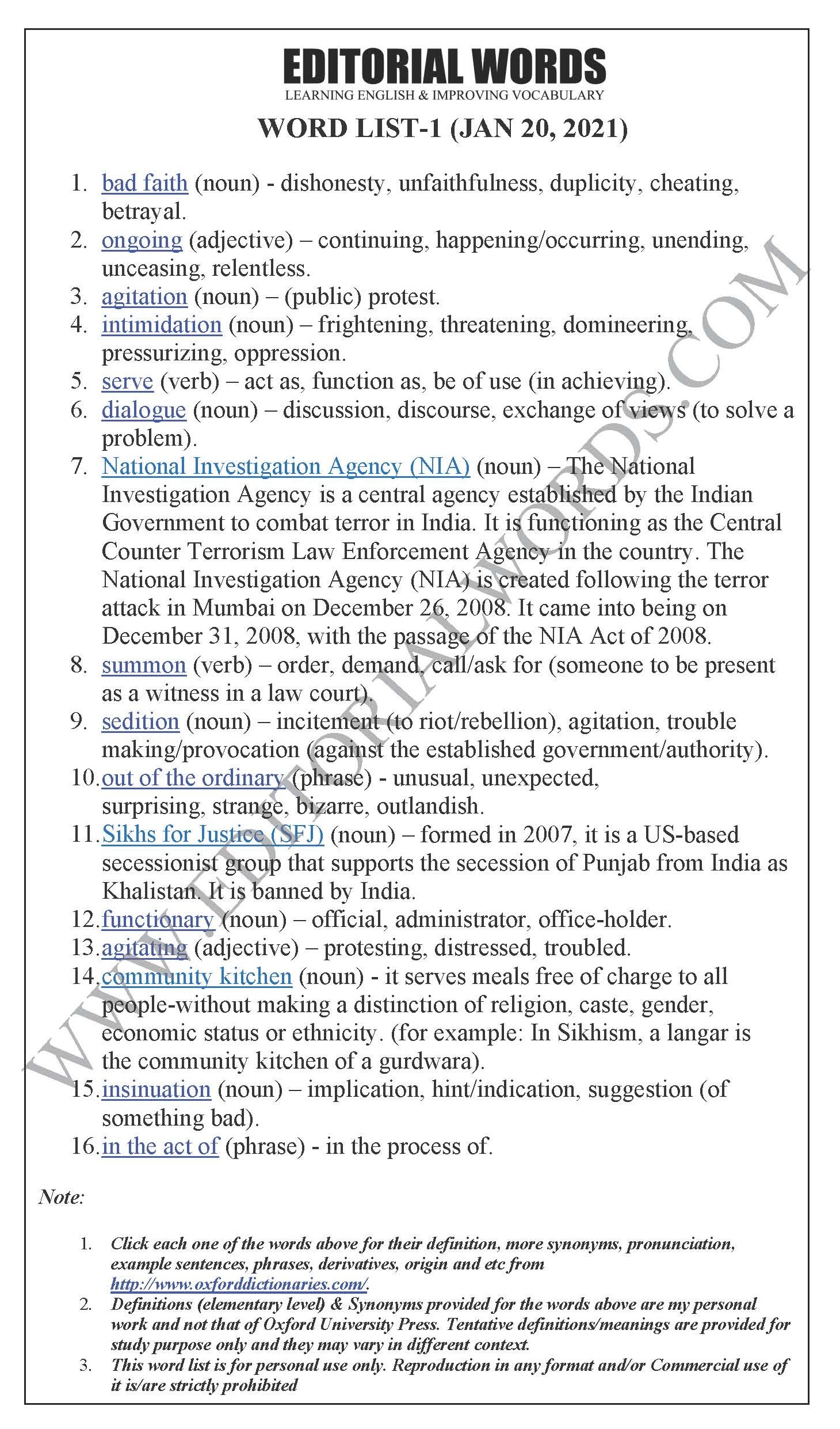 The Hindu Editorial (In bad faith) – Jan 20, 2021