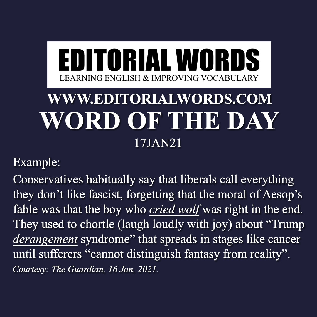 Word of the Day (derangement)-17JAN21