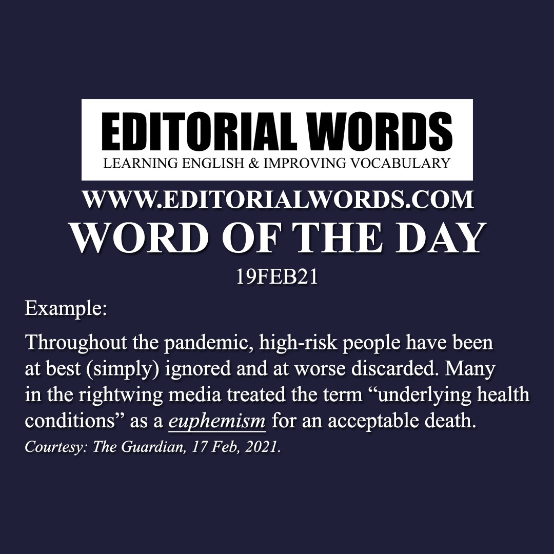 Word of the Day (euphemism)-19FEB21