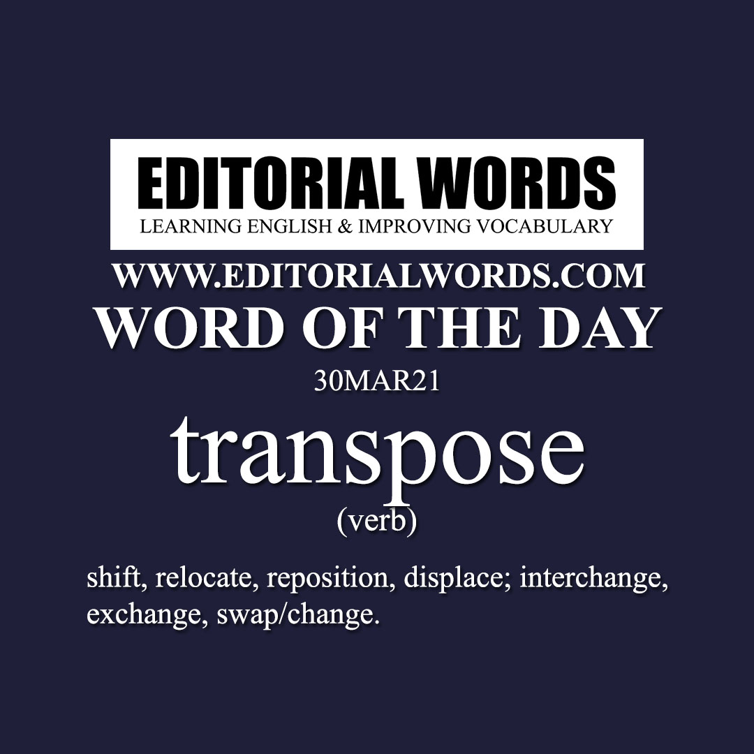 Word of the Day (transpose)-30MAR21