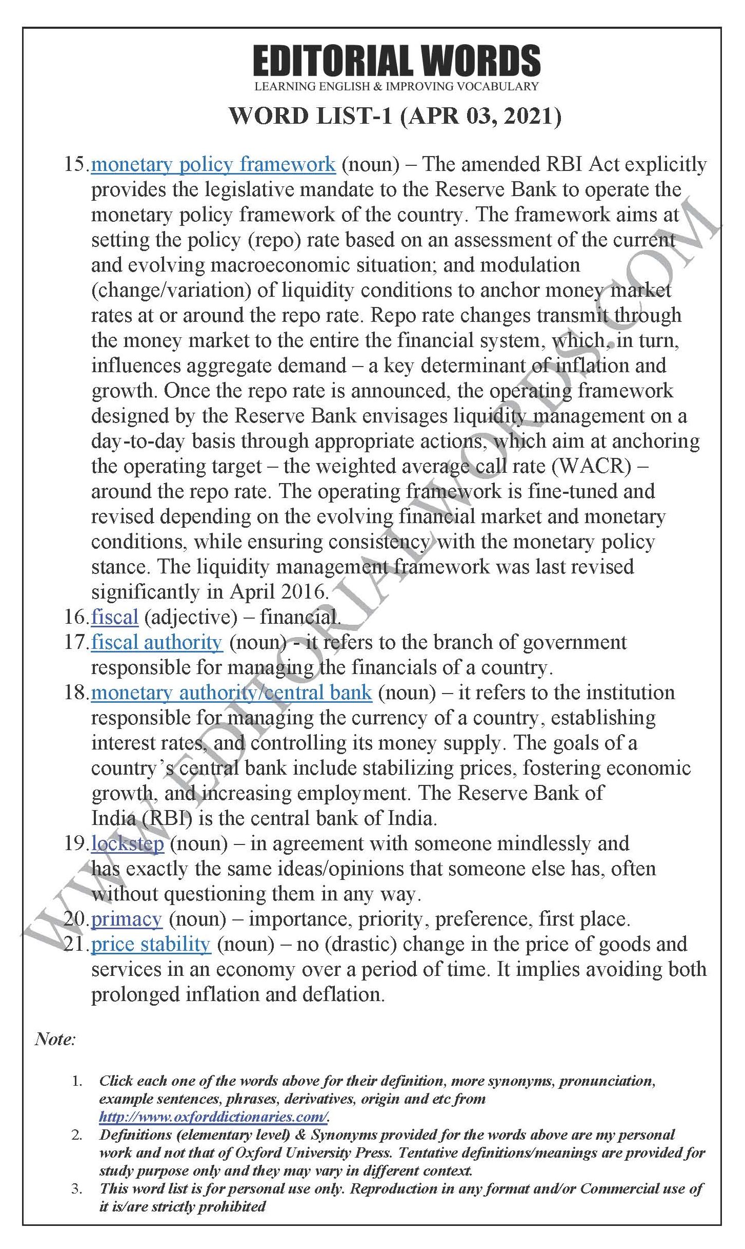 The Hindu Editorial (Prudence prevails) – Apr 03, 2021