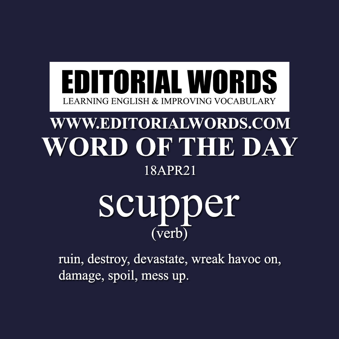 Word of the Day (scupper)-18APR21