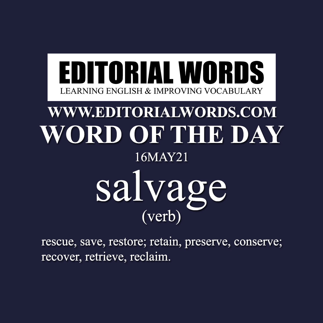 Word of the Day (salvage)-16MAY21