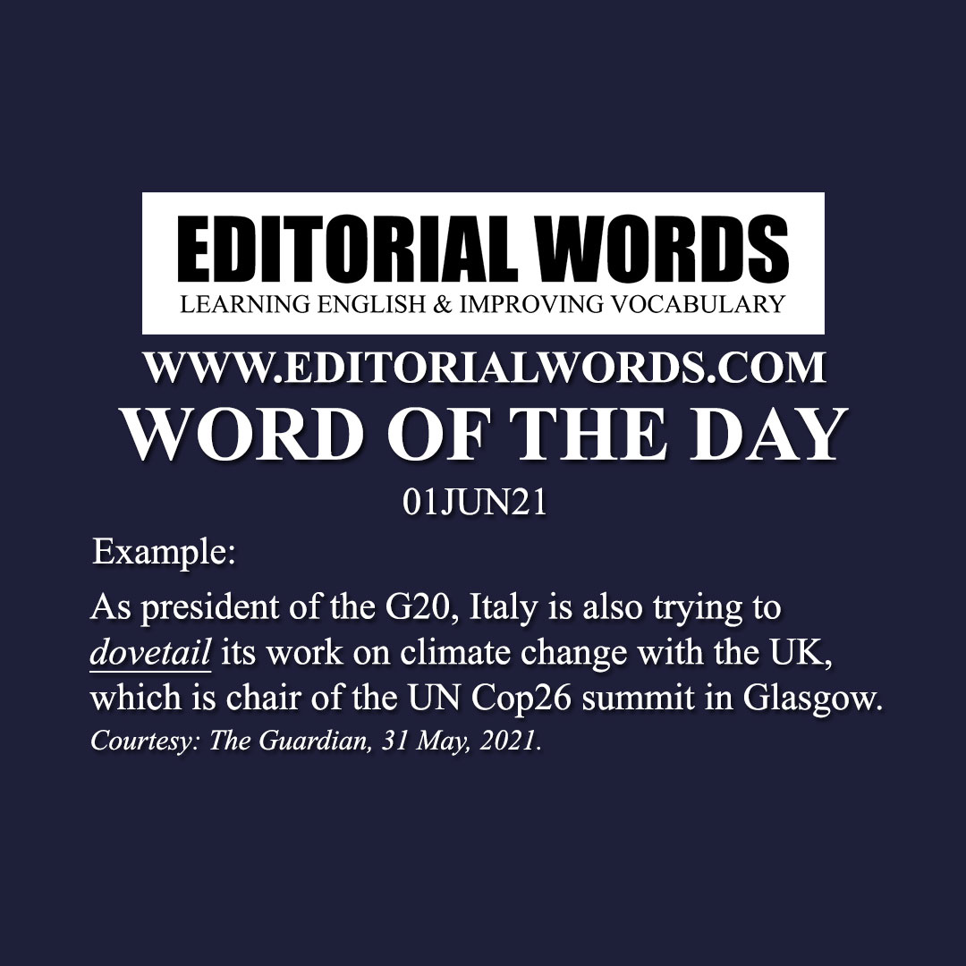 Word of the Day (dovetail)-01JUN21