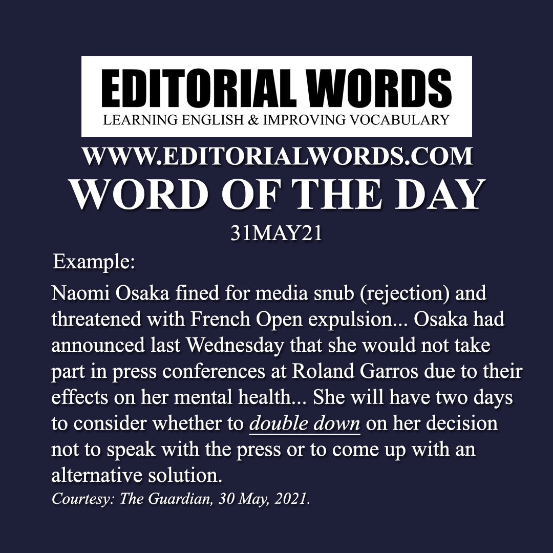 Word of the Day (double down)-31MAY21