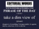 Phrase of the Day (take a dim view of)-11JUN21