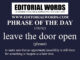 Phrase of the Day (leave the door open)-17JUN21