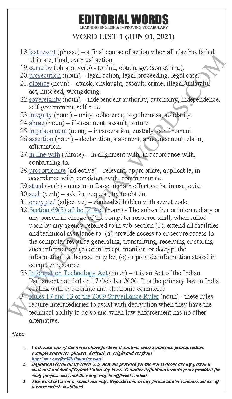 The Hindu Editorial (Ending encryption) – Jun 01, 2021