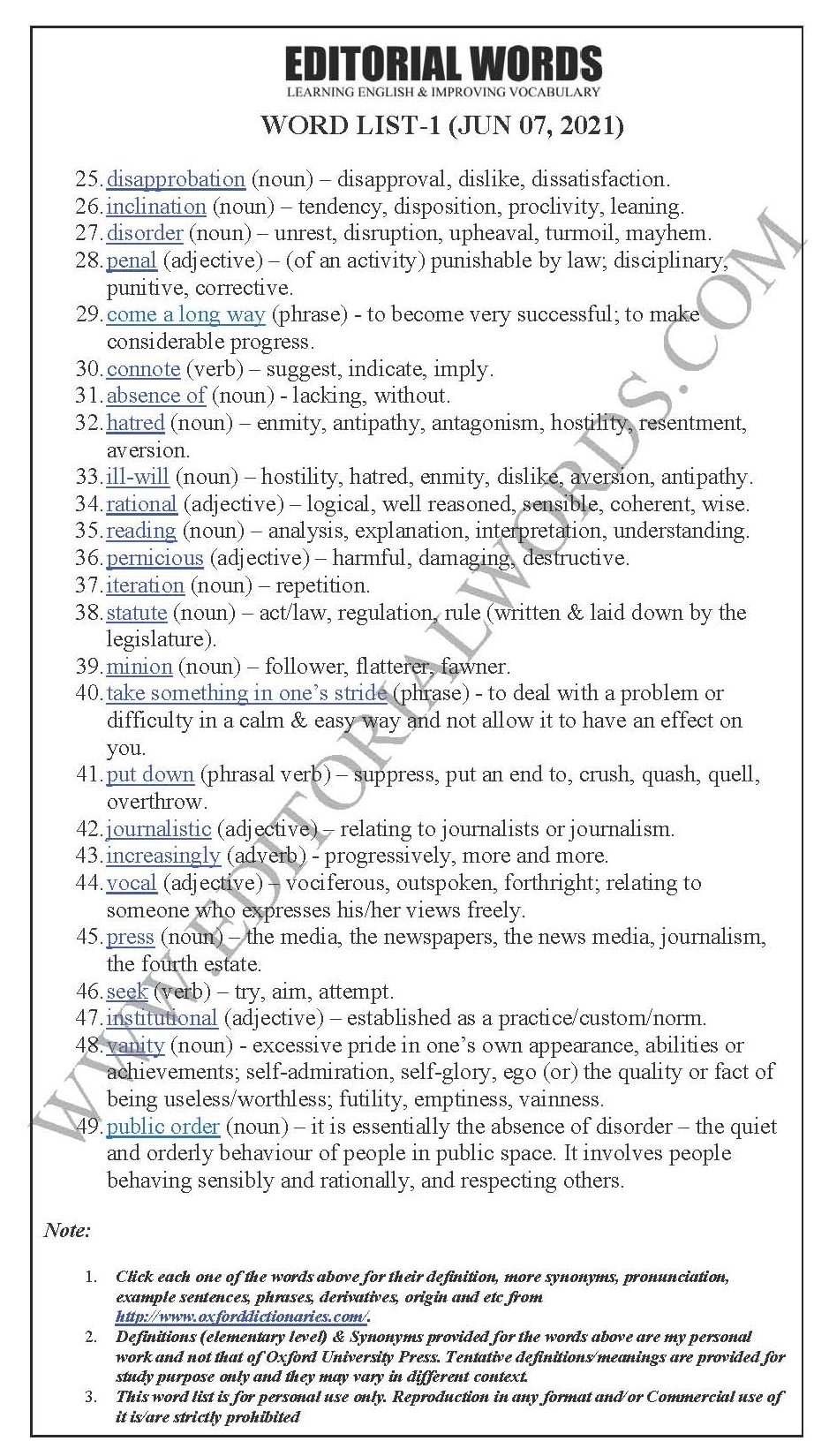 The Hindu Editorial (Media and sedition) – Jun 07, 2021