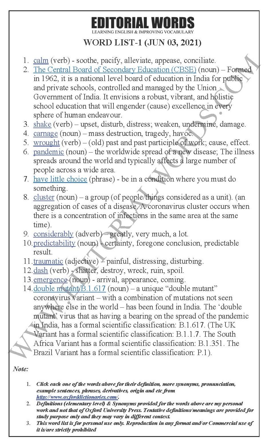 The Hindu Editorial (Exam fear) – Jun 03, 2021