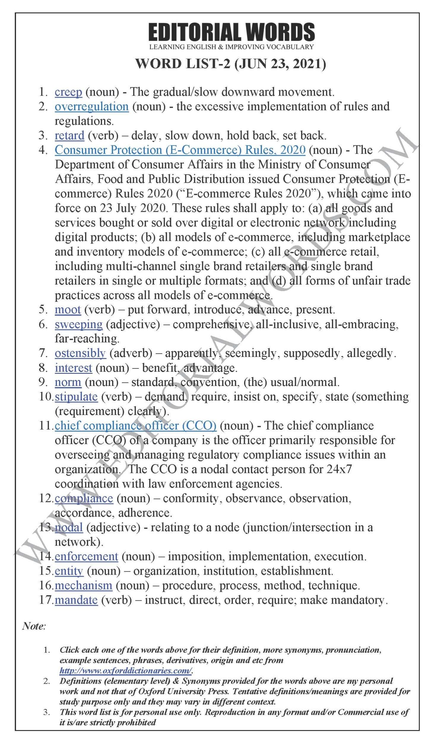 The Hindu Editorial (Policy creep) – Jun 23, 2021 The Hindu Editorial (Policy creep) – Jun 23, 2021