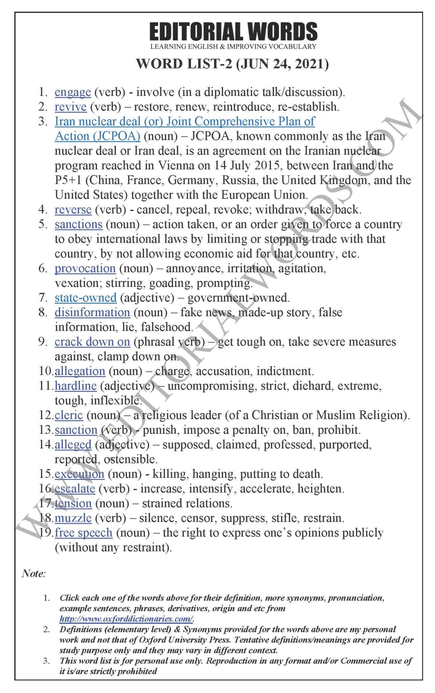 The Hindu Editorial (Engage Iran) – Jun 24, 2021 The Hindu Editorial (Engage Iran) – Jun 24, 2021