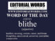 Word of the Day (blithe)-07JUN21