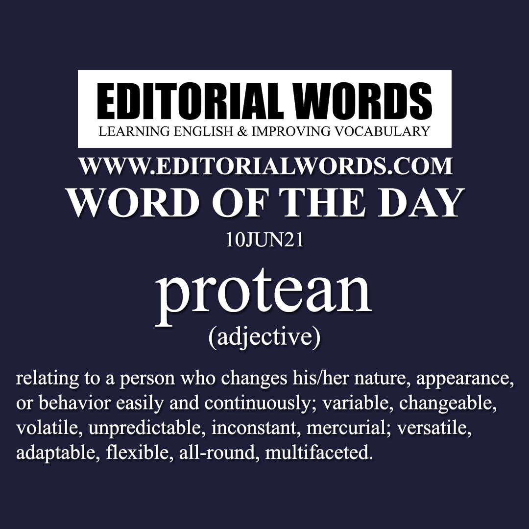 Word of the Day (protean)-10JUN21